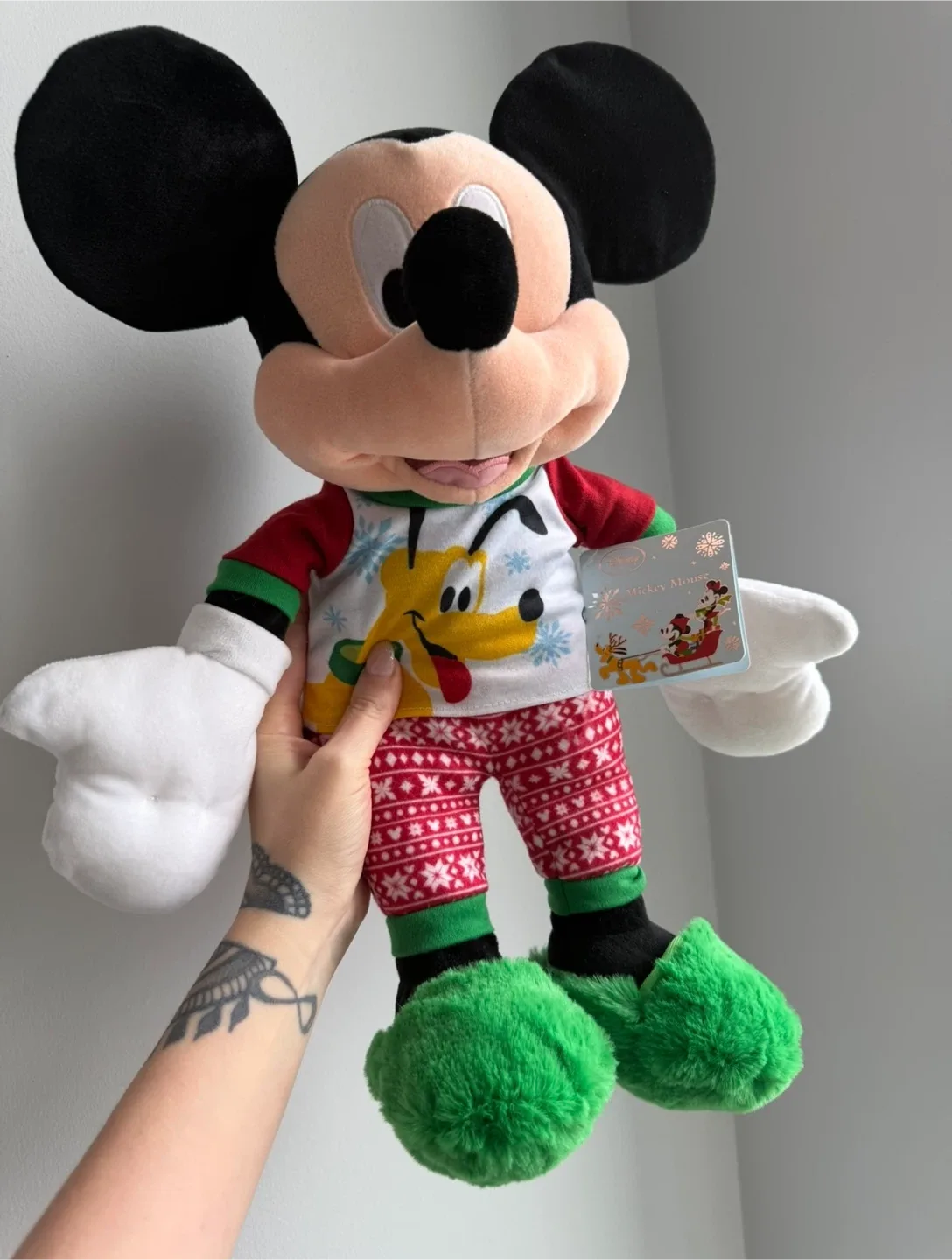 New Disney Store Mickey Mouse Christmas Plush