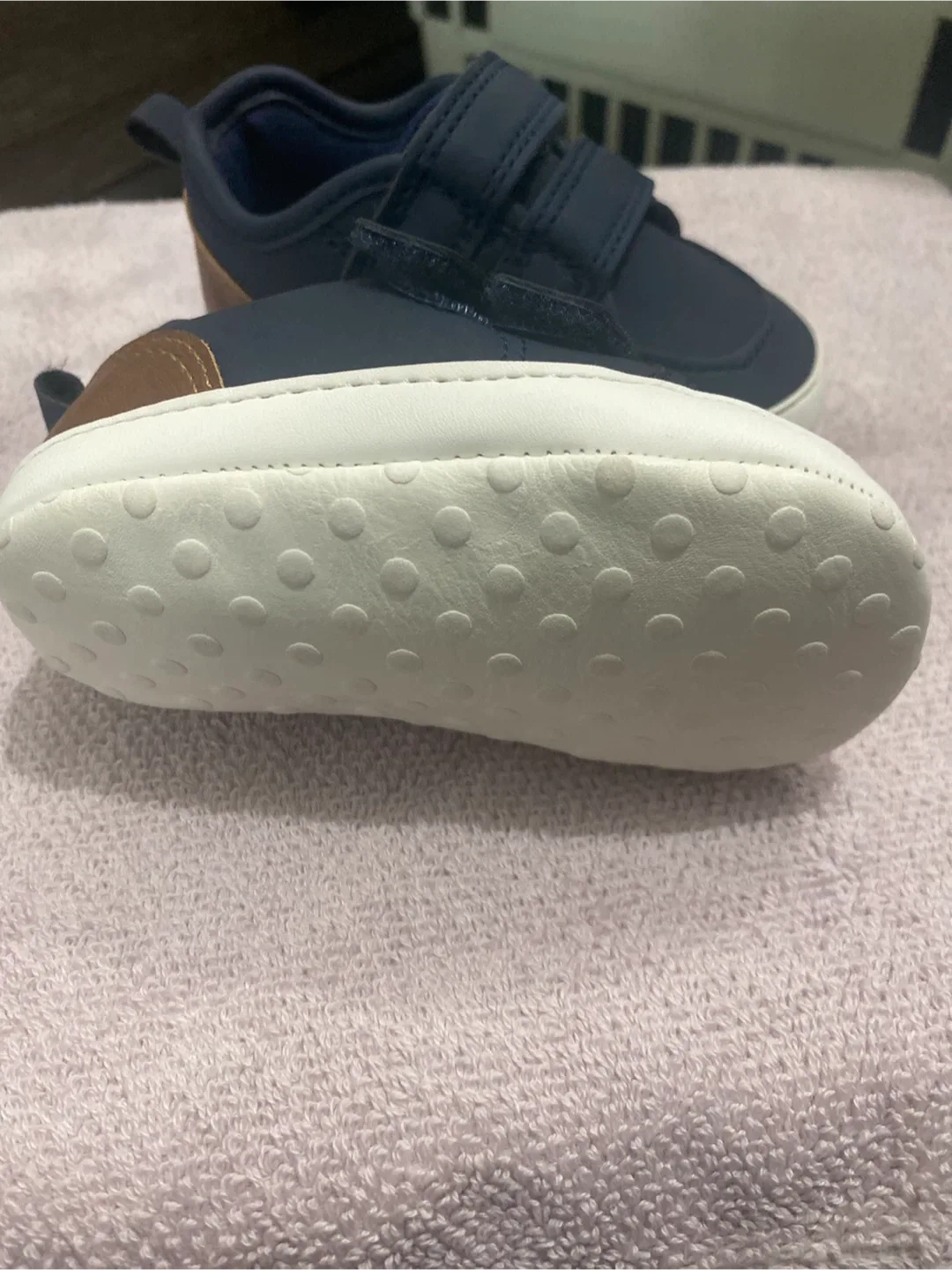 Navy Blue Baby Sneakers - Size 3 image indicator(4)