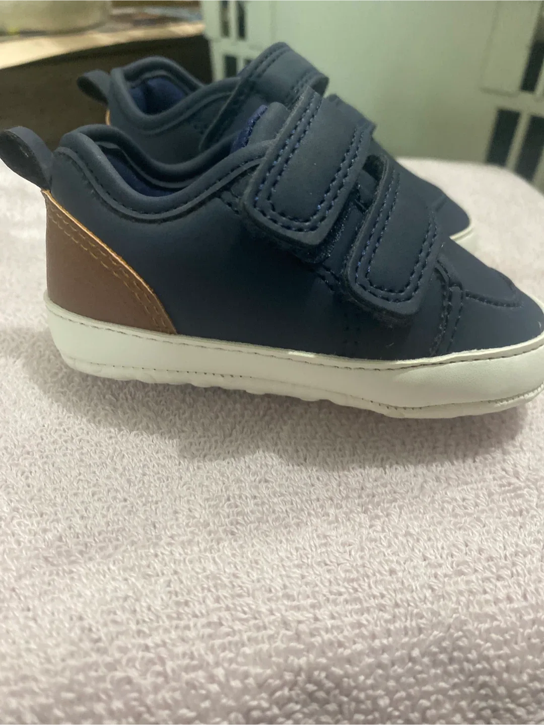 Navy Blue Baby Sneakers - Size 3 image indicator(2)