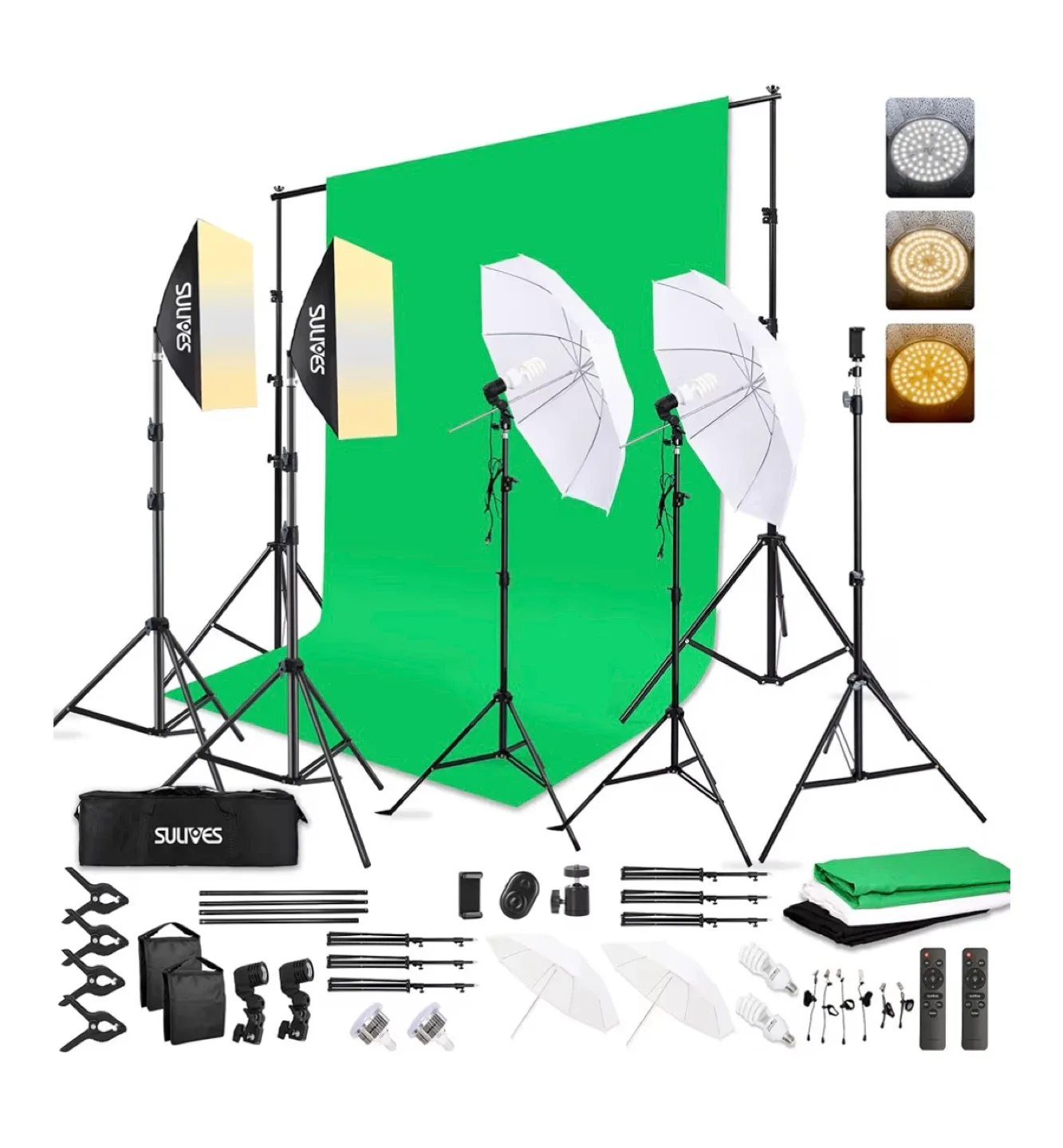 SUIUES Photo Studio Lighting Kit