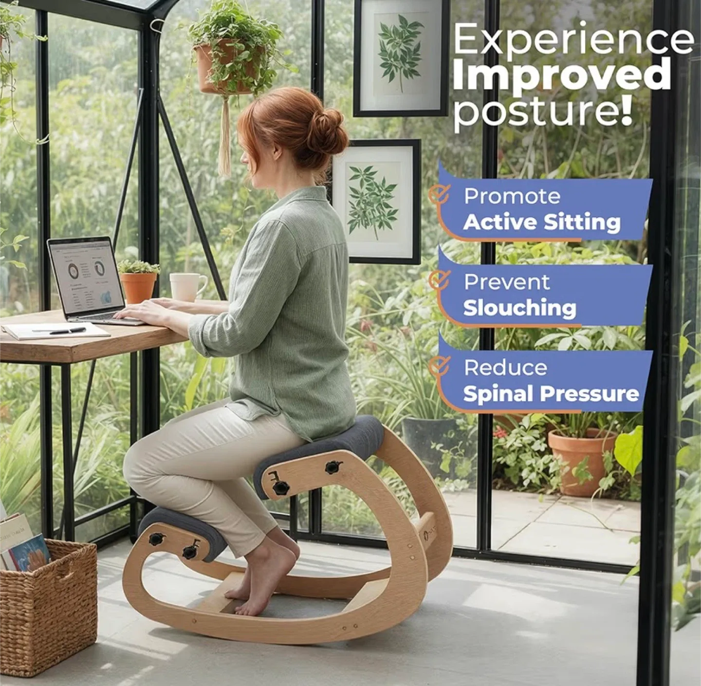 Easyeeg Kneeling Chair - Enhance Your Posture!