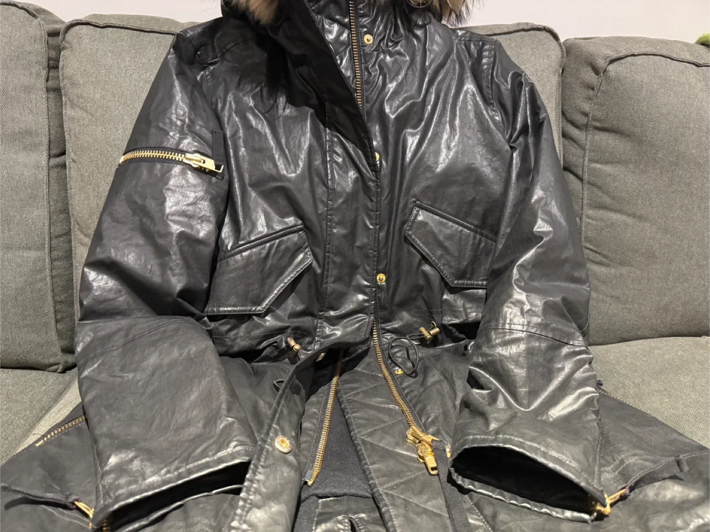 SAM - waxed parka -S image indicator(3)