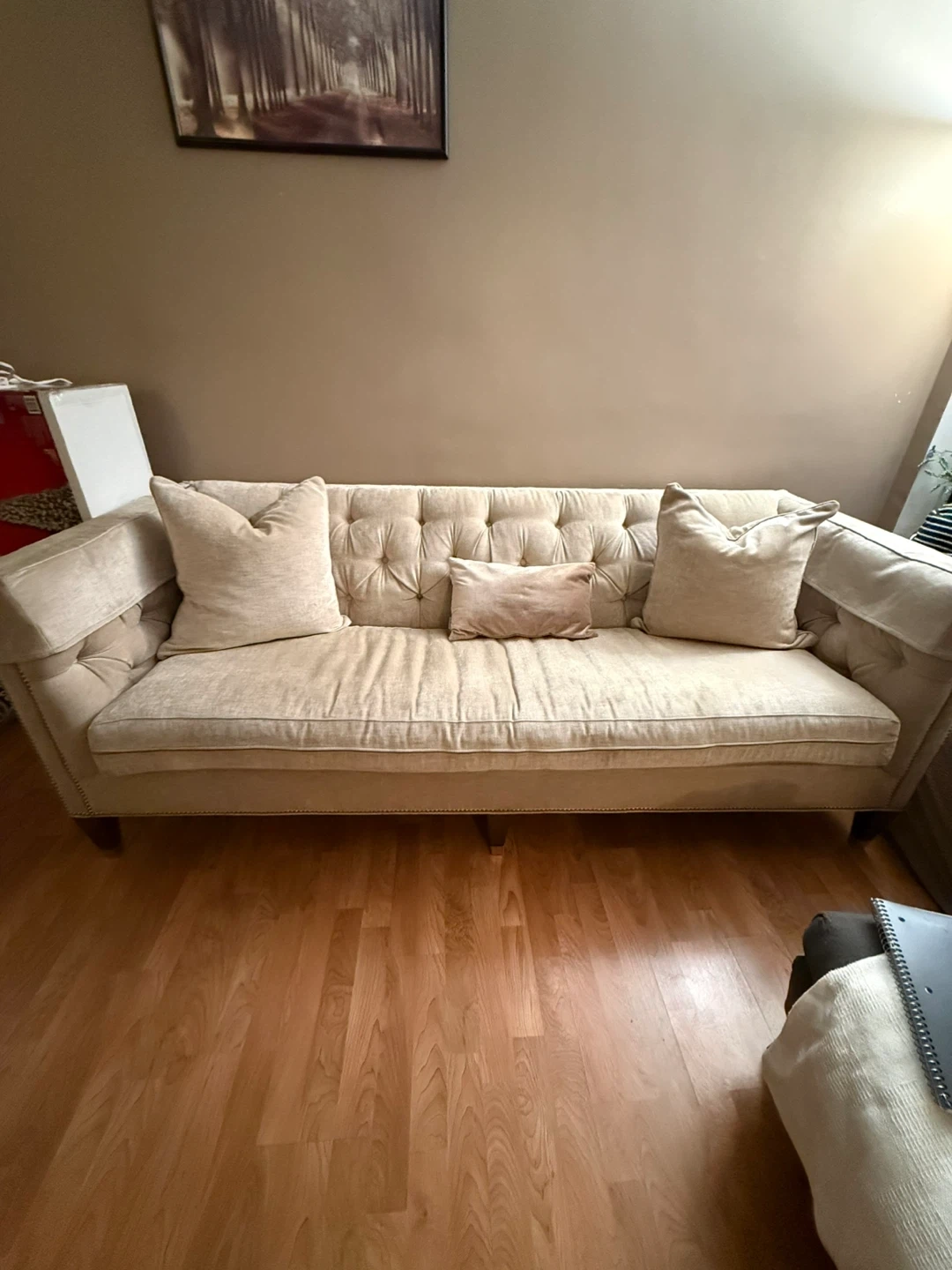 Chesterfield sofa - pottery barn - gently used