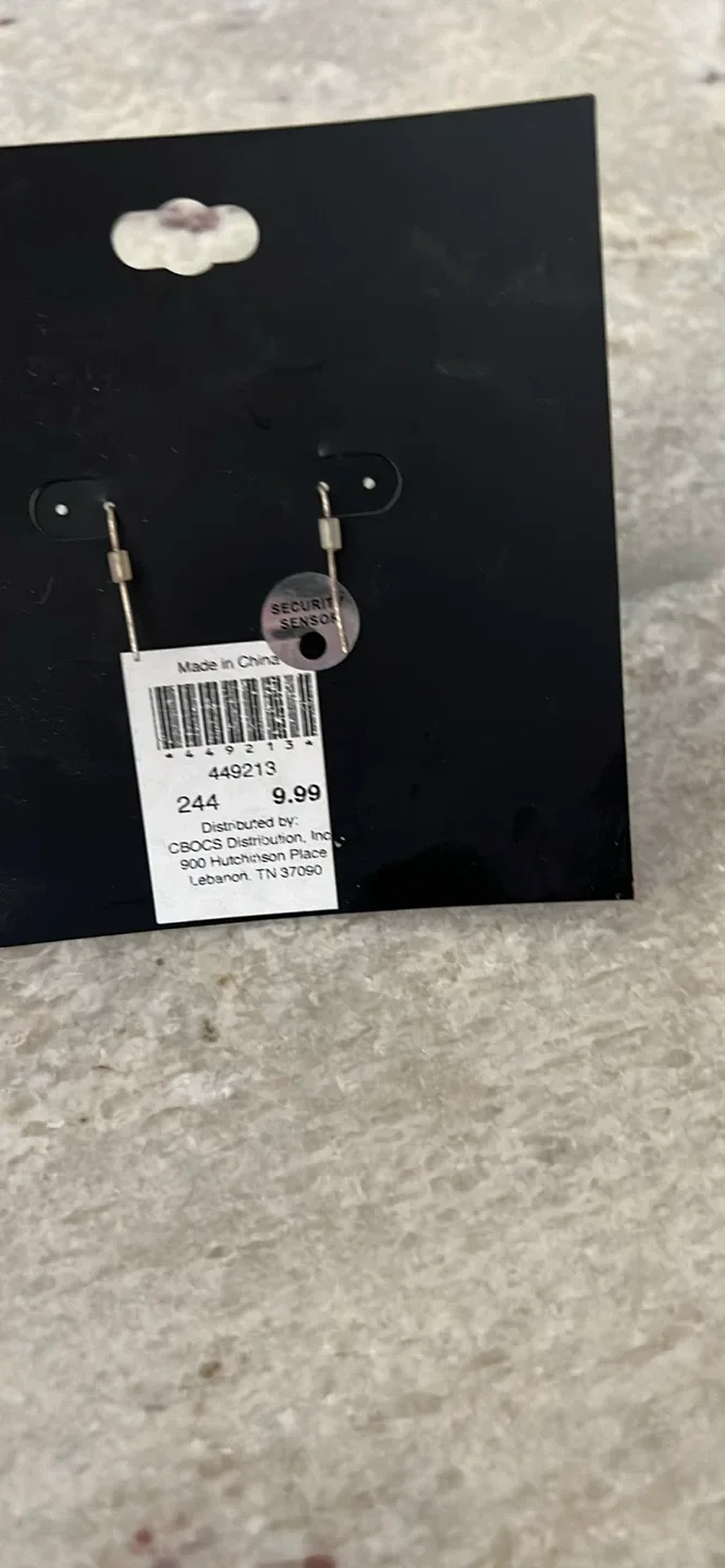 Sapphire Heart Earrings - New on Card