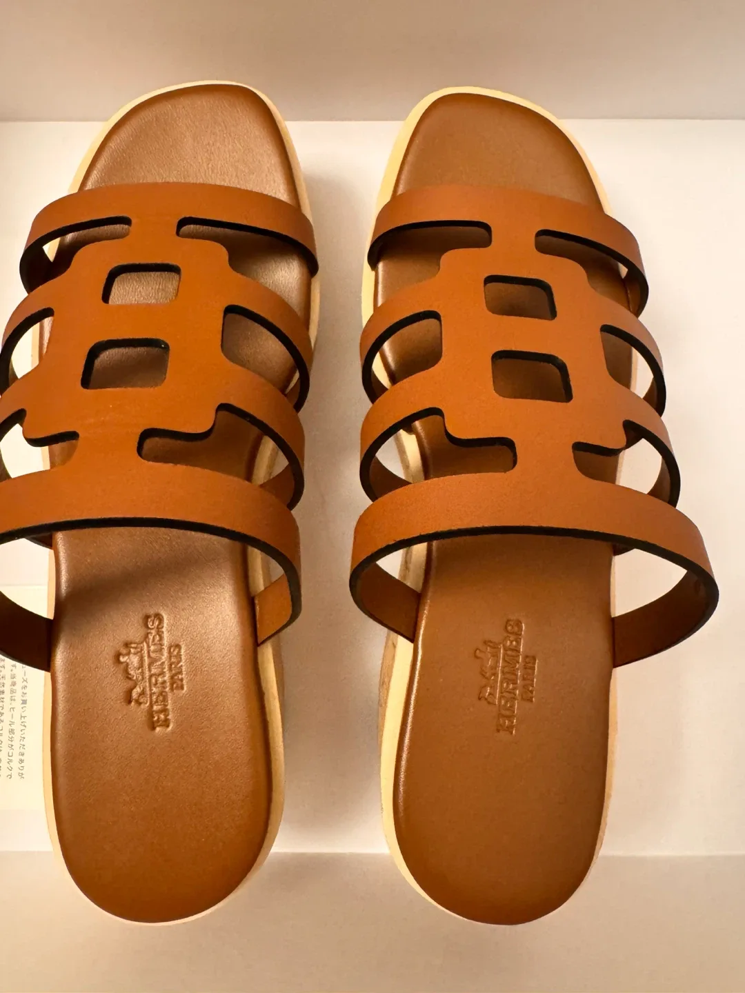 Hermès Brown Leather Oran Sandals image indicator(2)