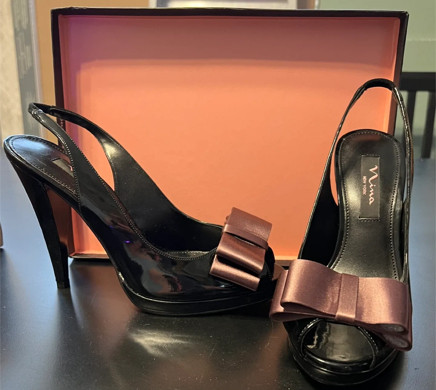 Nina Edlen-PY Black Heels - Size 7 1/2 M image indicator(4)