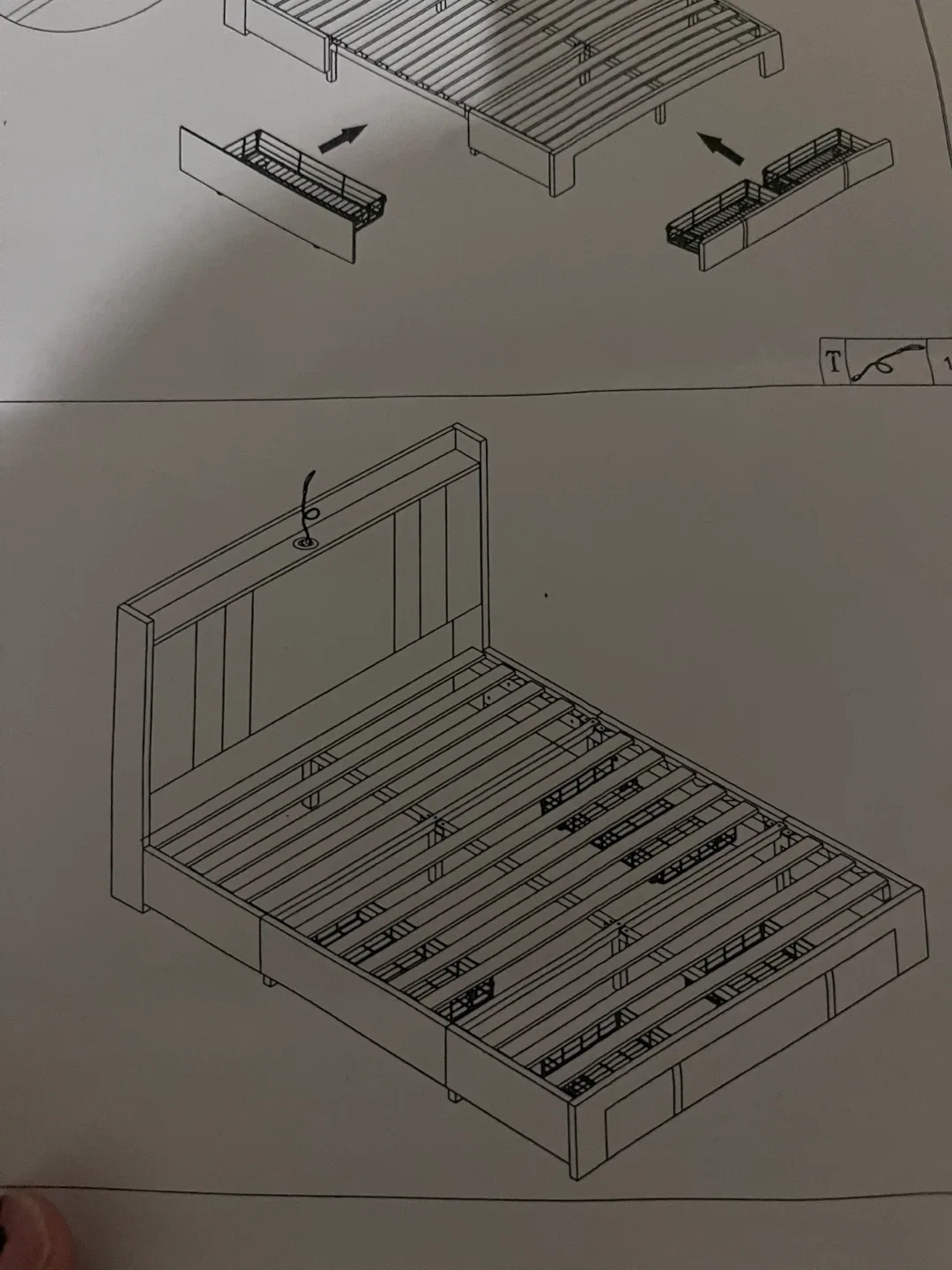 Full Size Bed Frame with Storage Drawers image indicator(6)