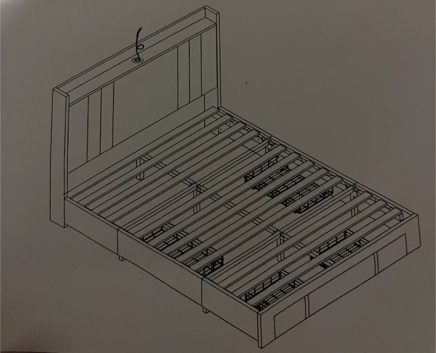 Full Size Bed Frame with Storage Drawers image indicator(5)