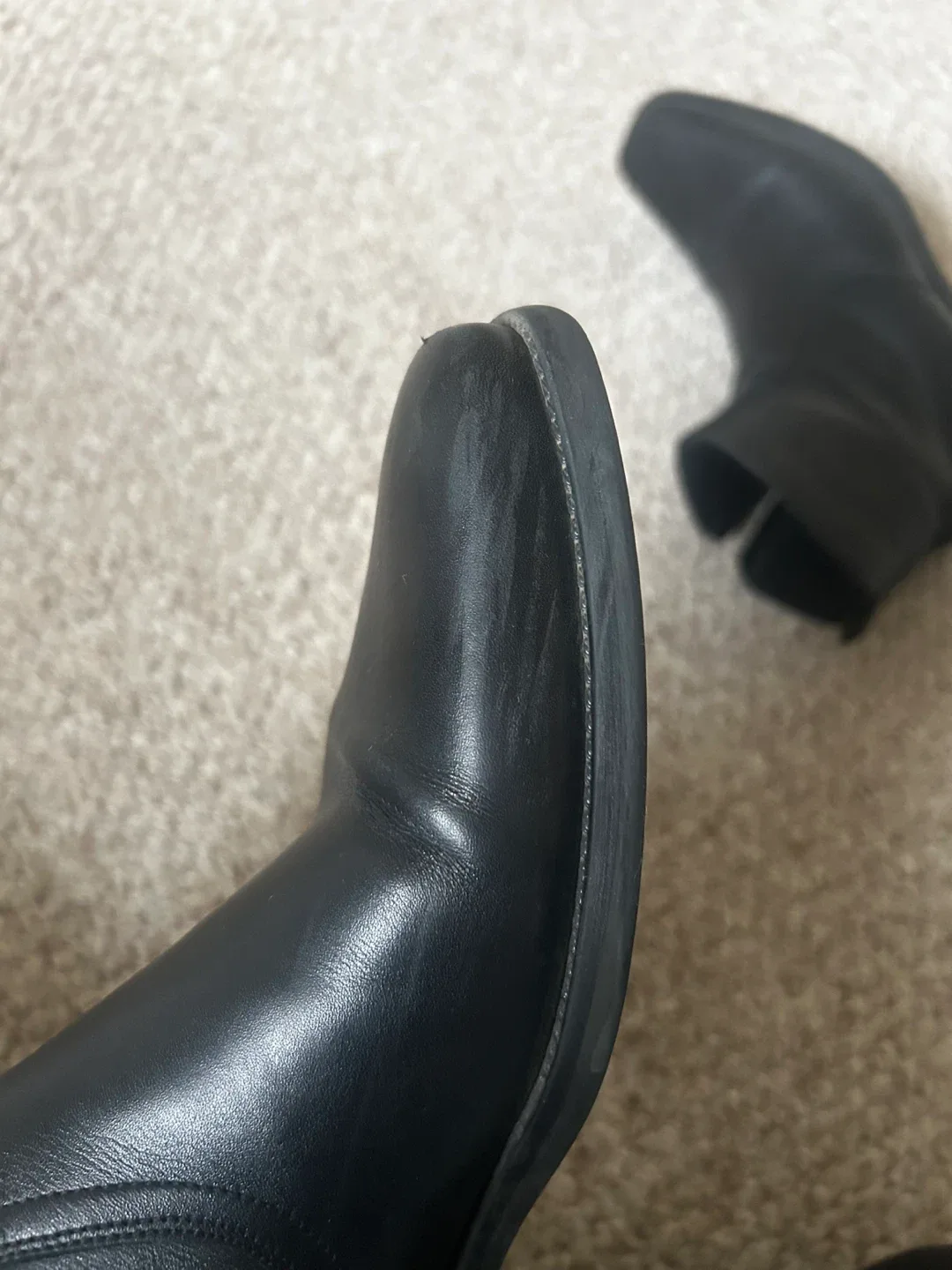 Browns Black Leather Chelsea Ankle Boots Italian - Size 44 image indicator(6)