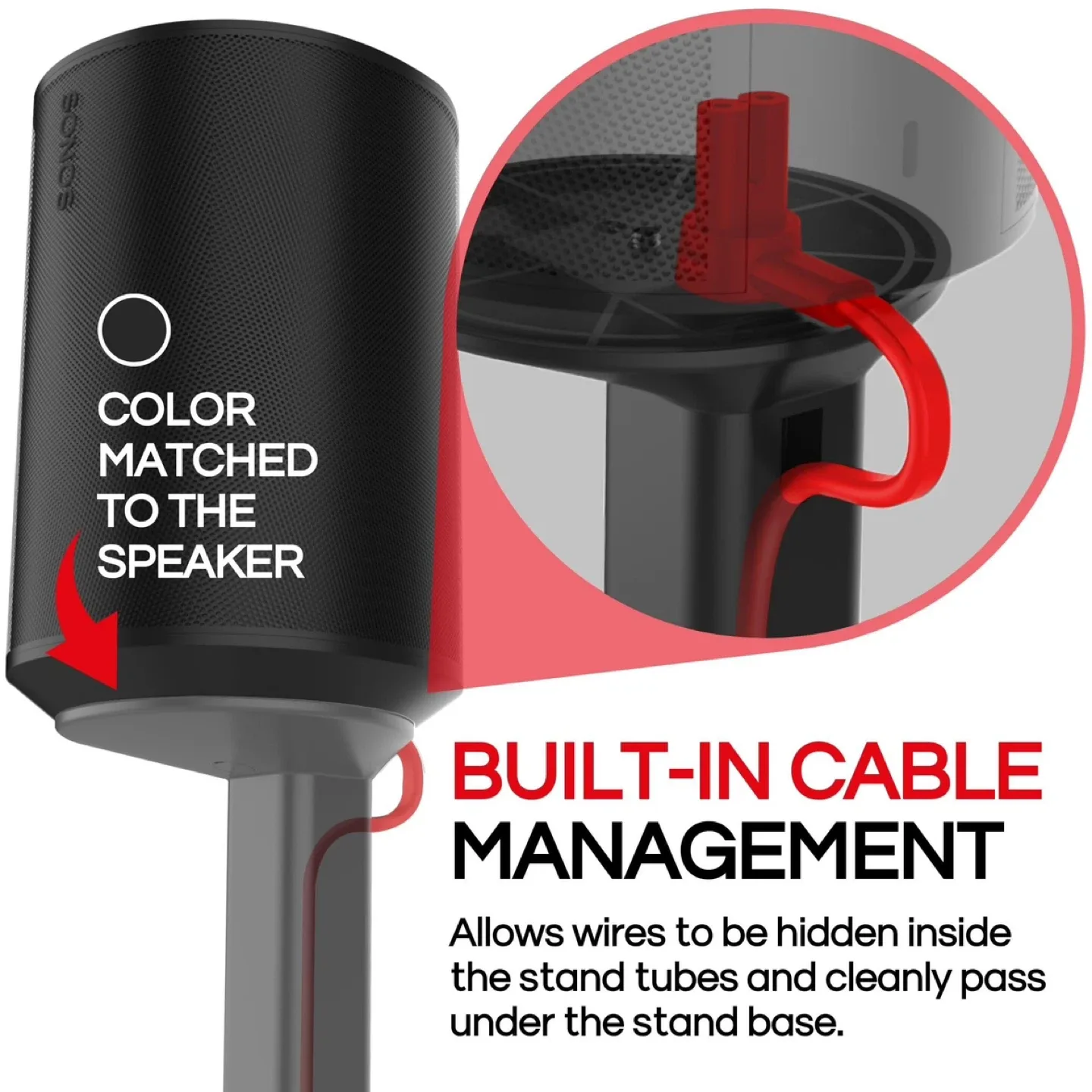 ERA100 Floor Stands, for Sonos Era 100, Sonos One, Play 1 image indicator(4)