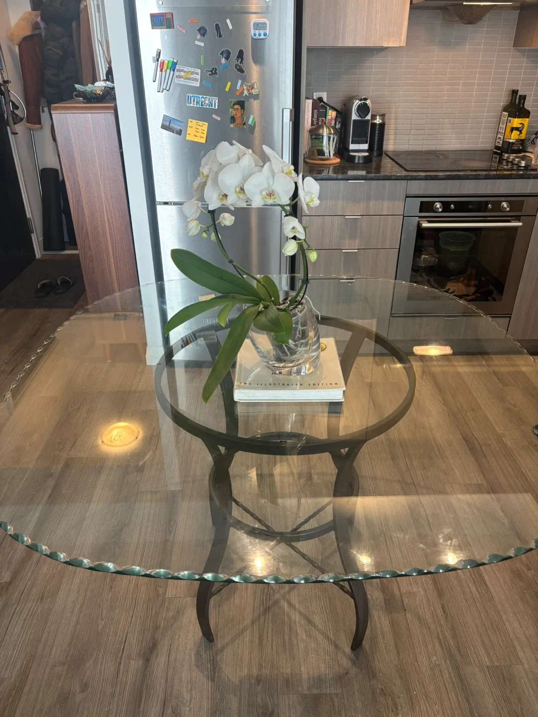 Glass Top Dining Table and Dining chairs image indicator(4)