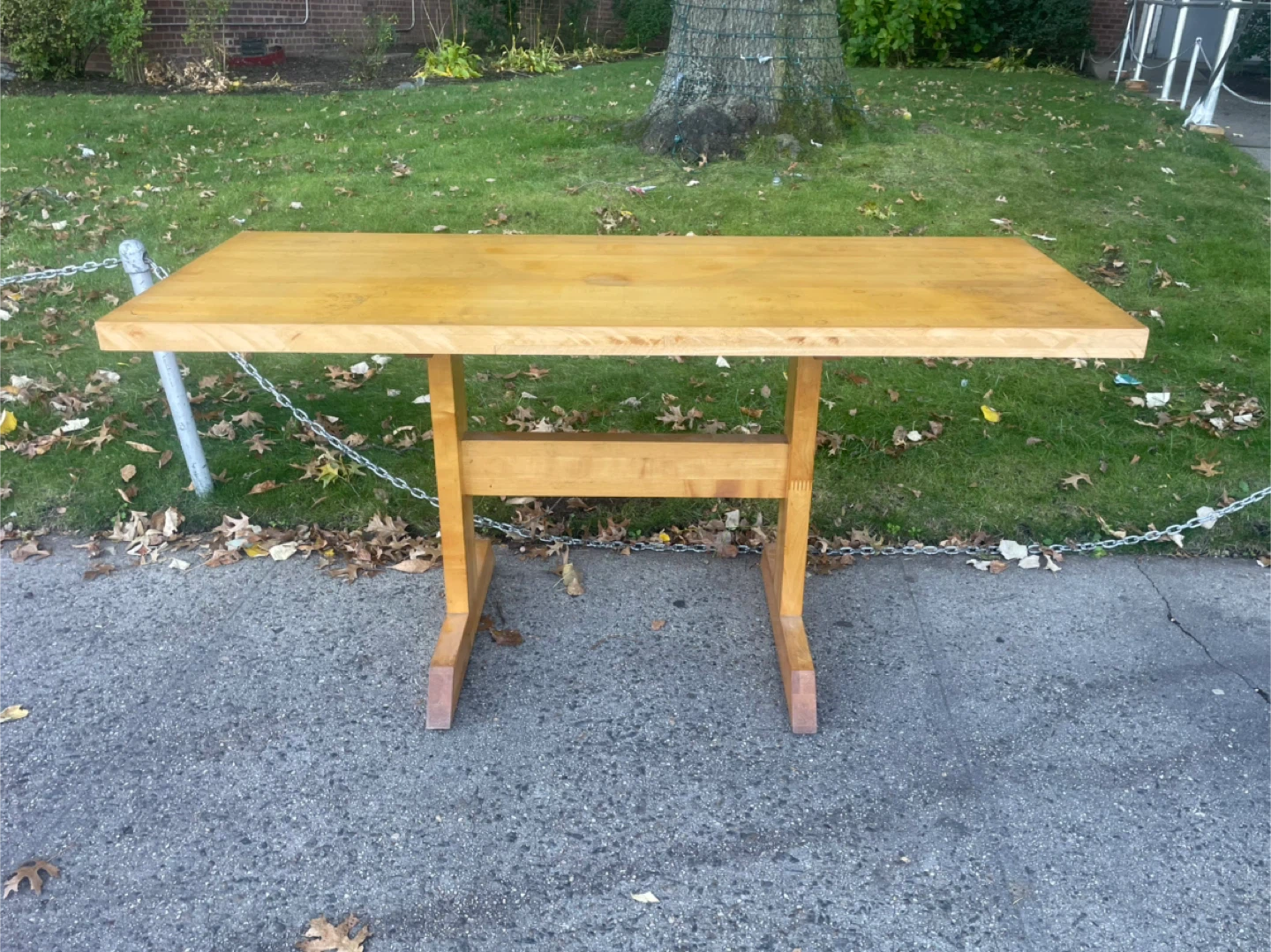 Vintage Mid Century Butcher Block Dining Table - photo 3