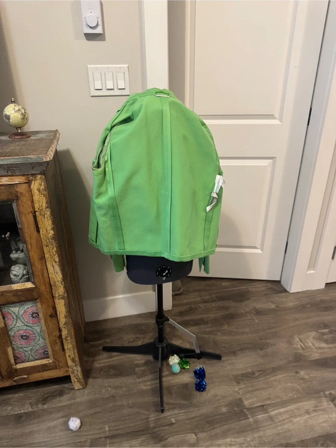 MaxMara Lime Double-Breasted Pea Coat - sz 6 image indicator(3)