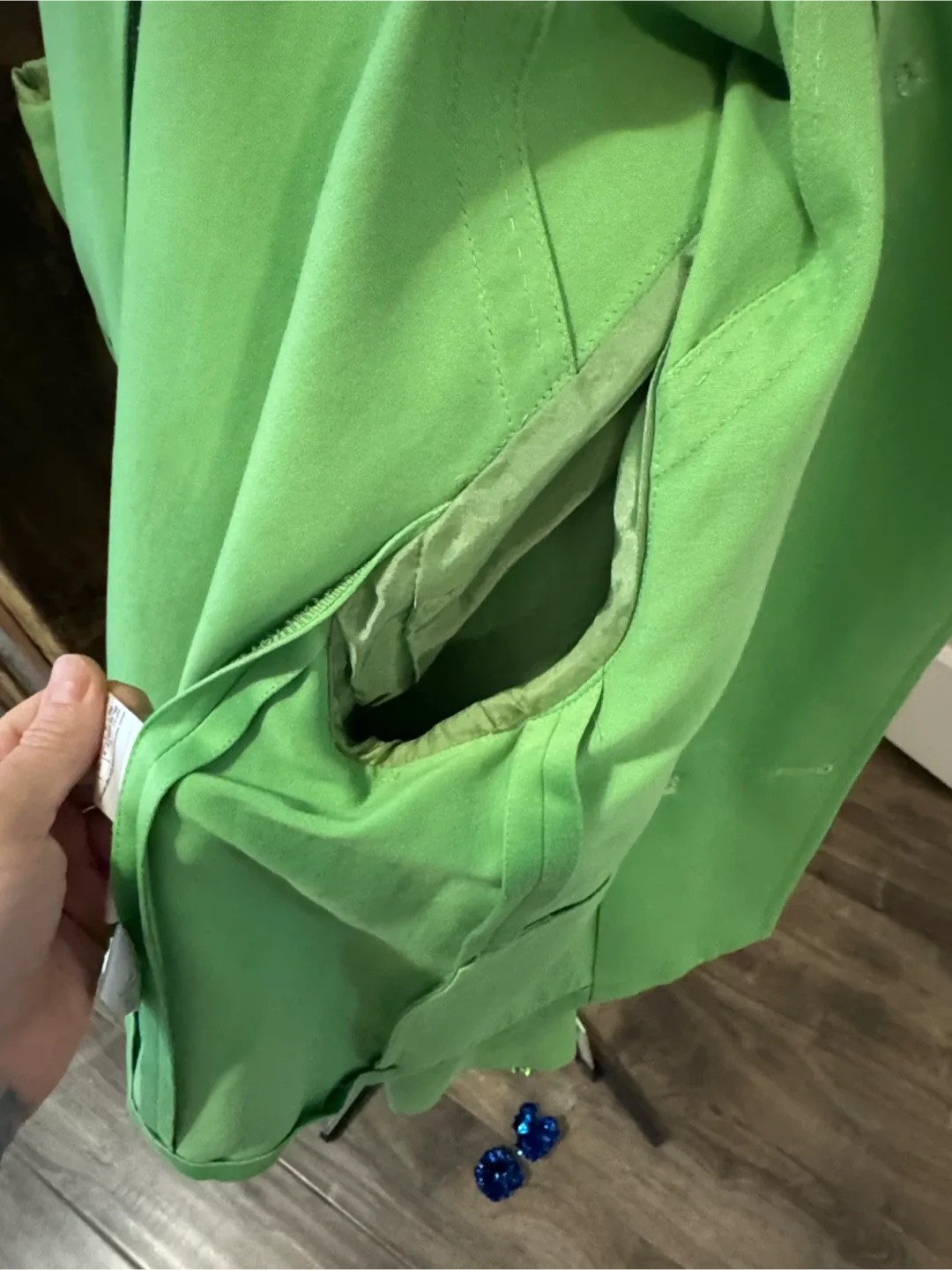 MaxMara Lime Double-Breasted Pea Coat - sz 6 image indicator(6)