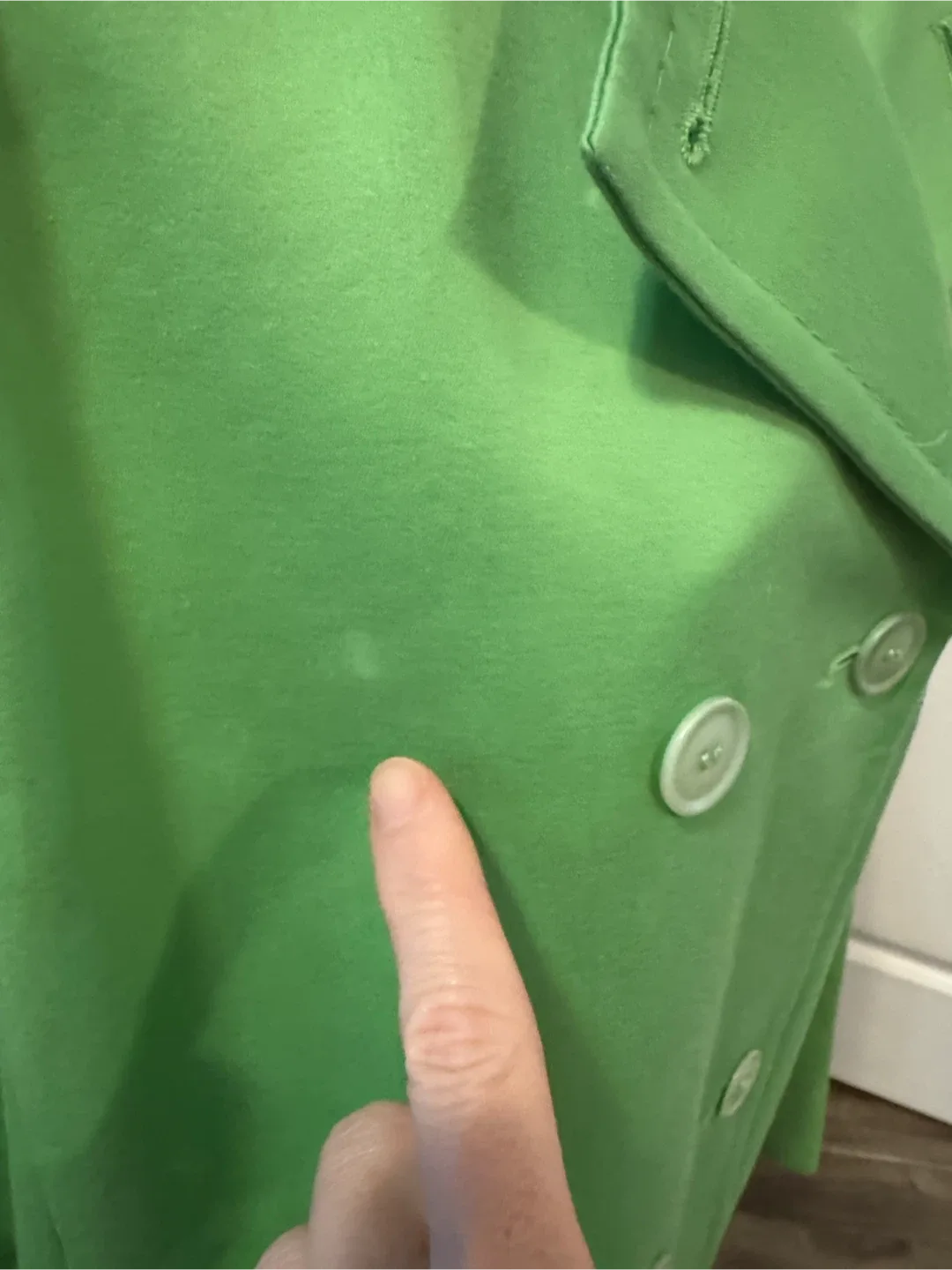 MaxMara Lime Double-Breasted Pea Coat - sz 6 image indicator(10)