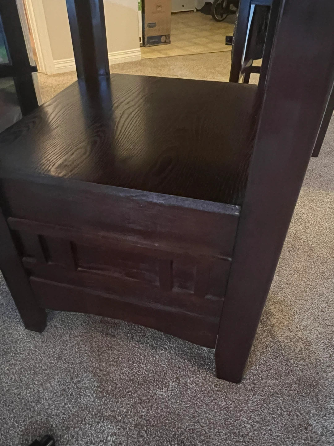 Dark Brown Dining Table with 4 Chairs - photo 2