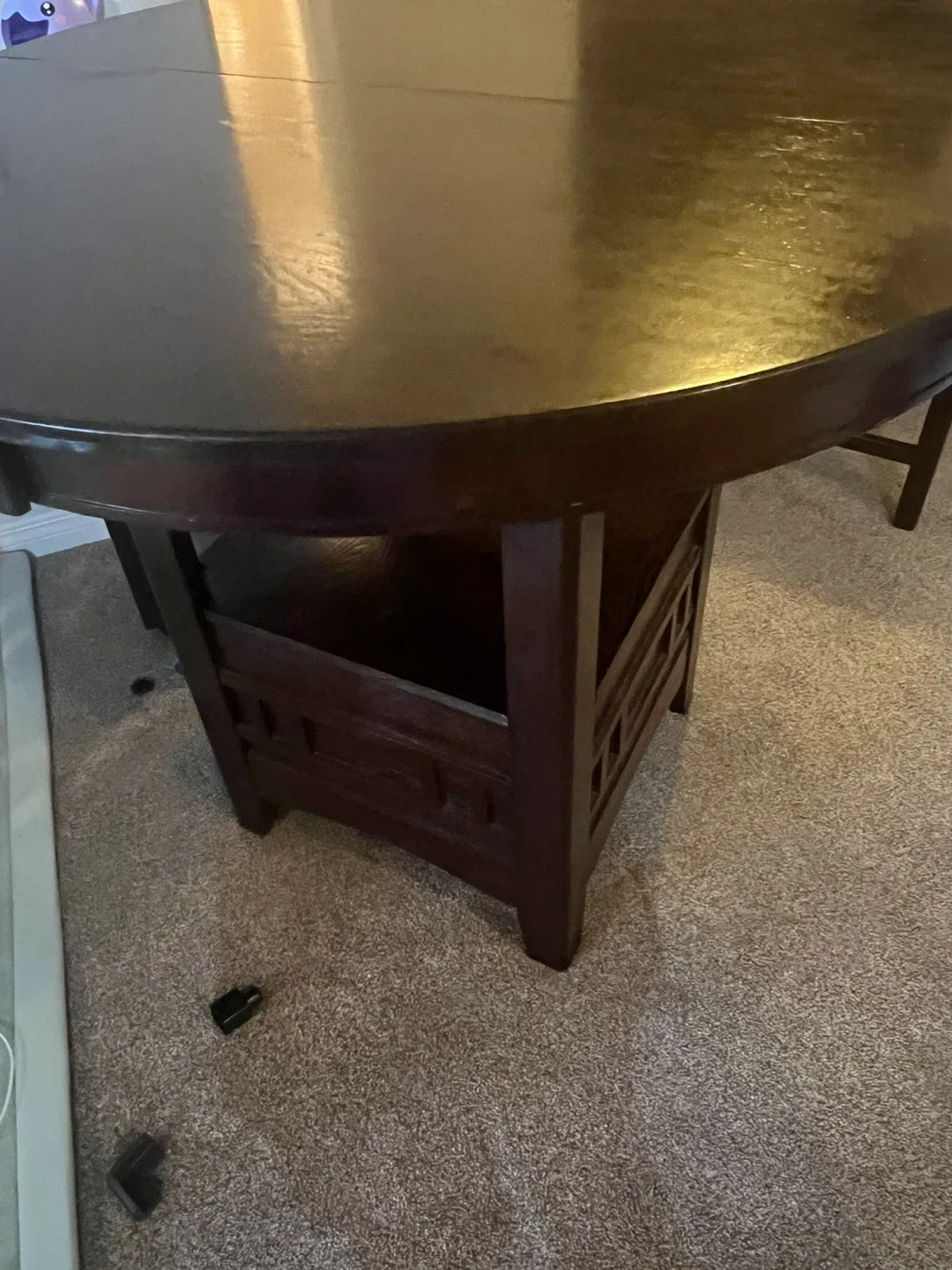 Dark Brown Dining Table with 4 Chairs