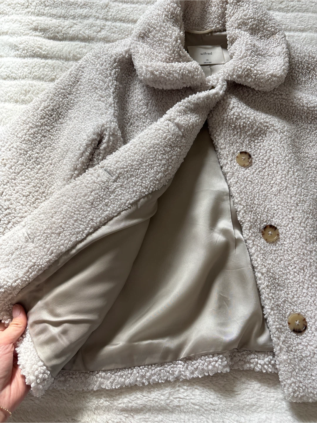 Wilfred Teddy Jacket - Size XS - photo 3
