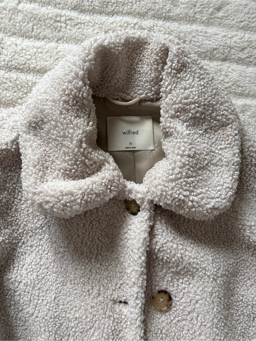 Wilfred Teddy Jacket - Size XS - photo 2