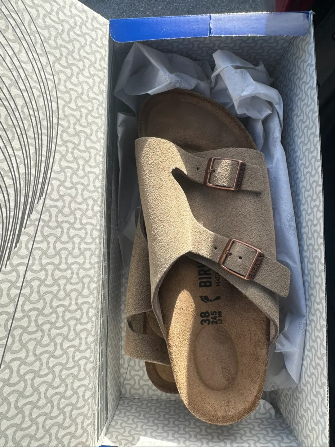 Birkenstock Arizona Suede Leather Sandals Size 38 image indicator(3)