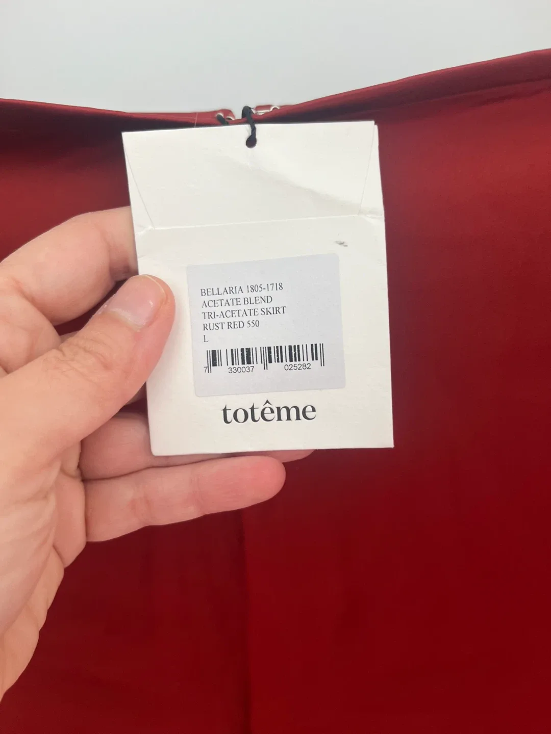 Toteme Bellaria Acetate Blend Skirt - Rust Red, Size L image indicator(3)