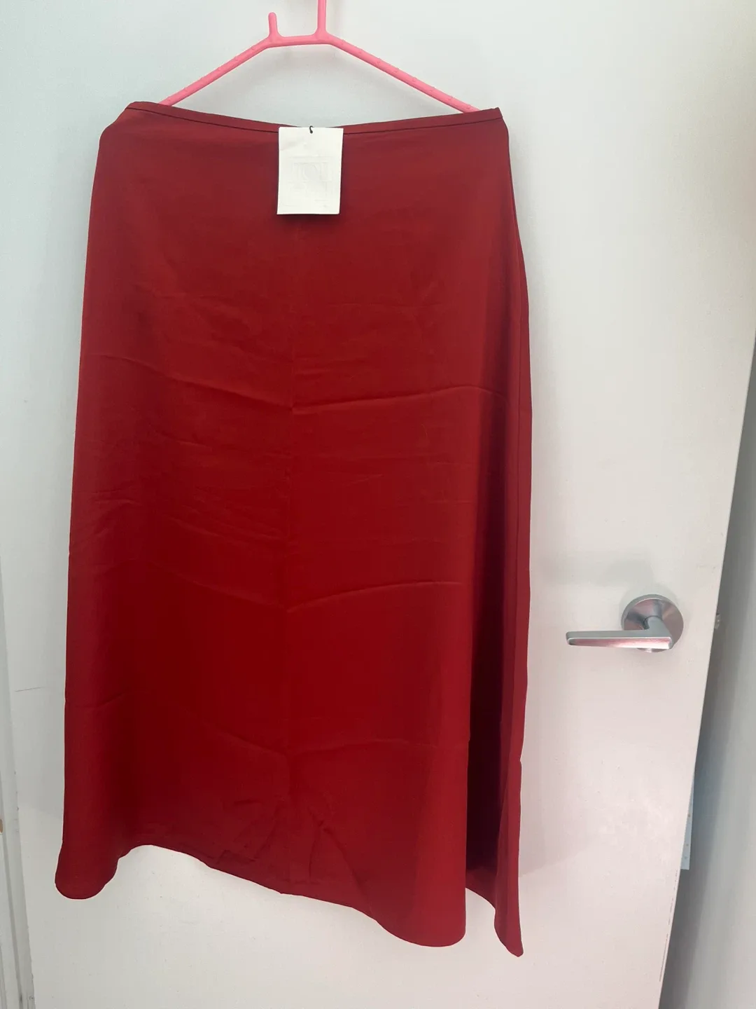 Toteme Bellaria Acetate Blend Skirt - Rust Red, Size L image indicator(2)
