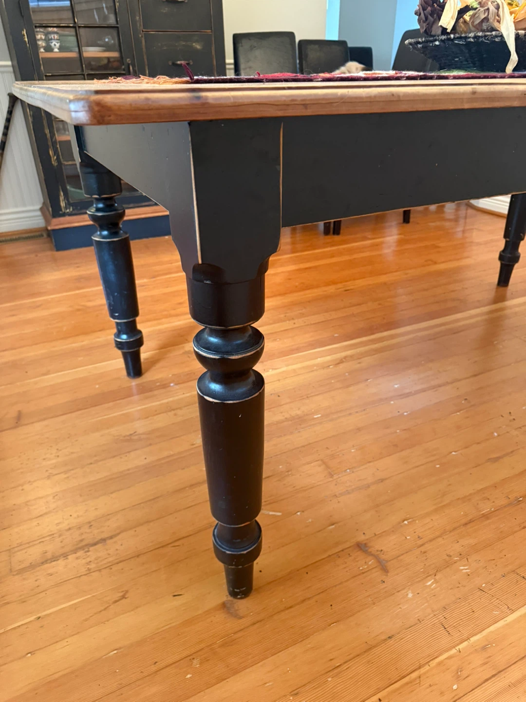 Wooden Dining Table with Black Legs - photo 3