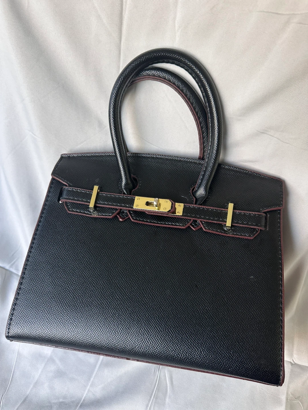 Black Birkin Style Handbag