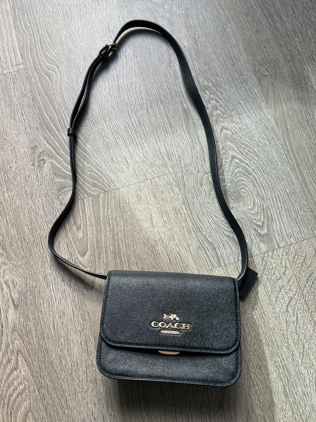 Coach Small Black Leather Crossbody Bag