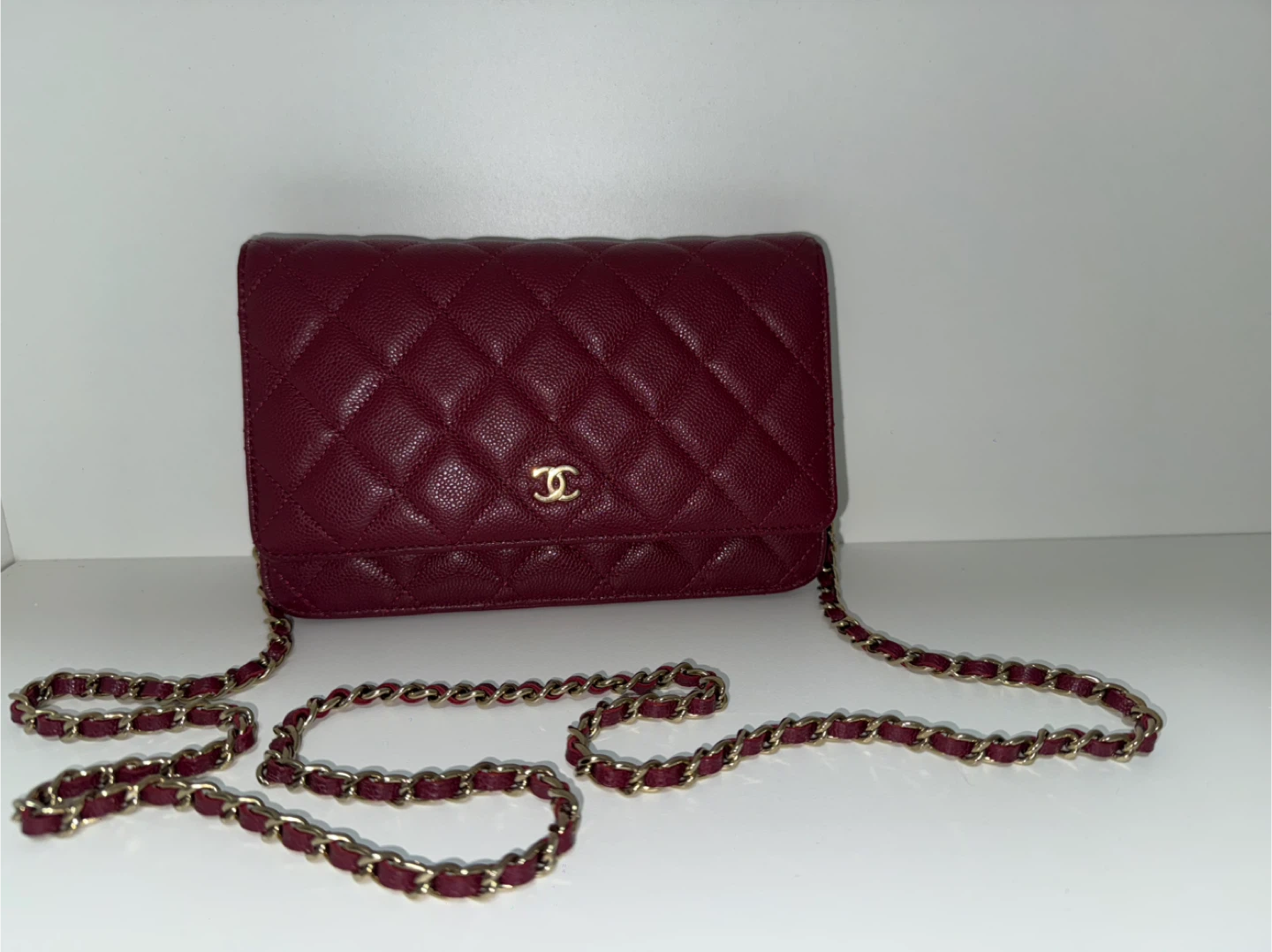 Chanel Wallet on Chain (WOC) - Burgundy - photo 2