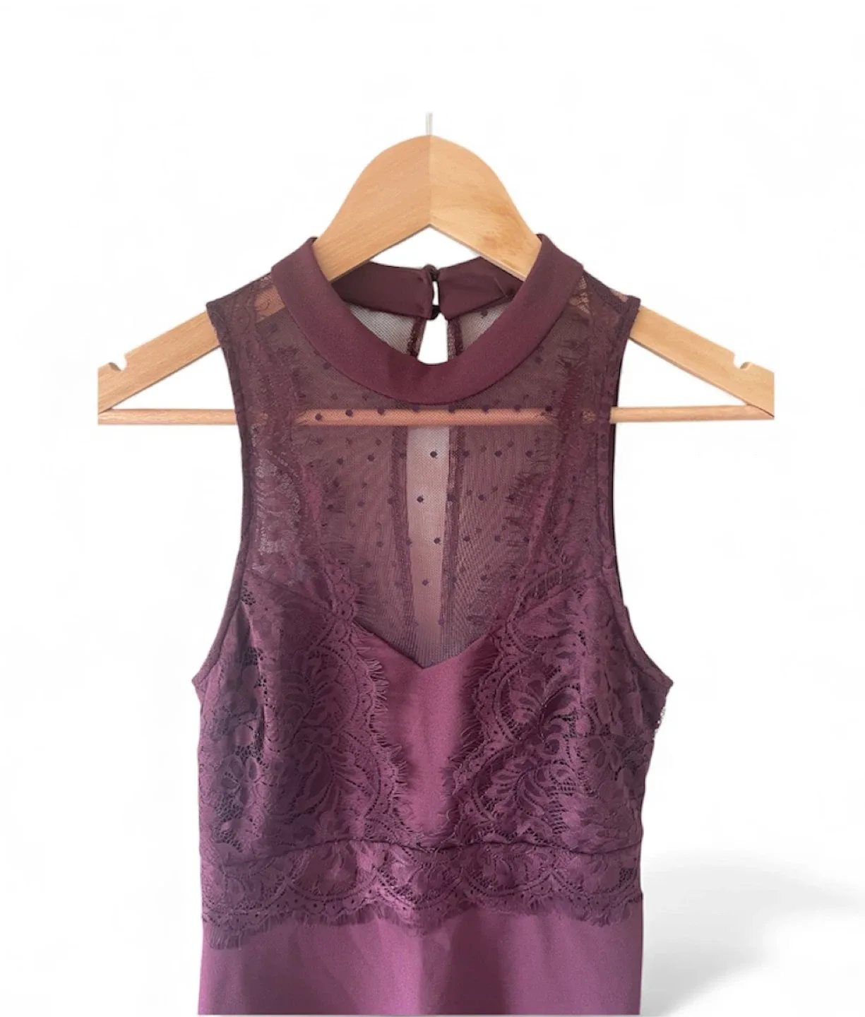 New Look Plum Lace Dress - Size 8 image indicator(2)