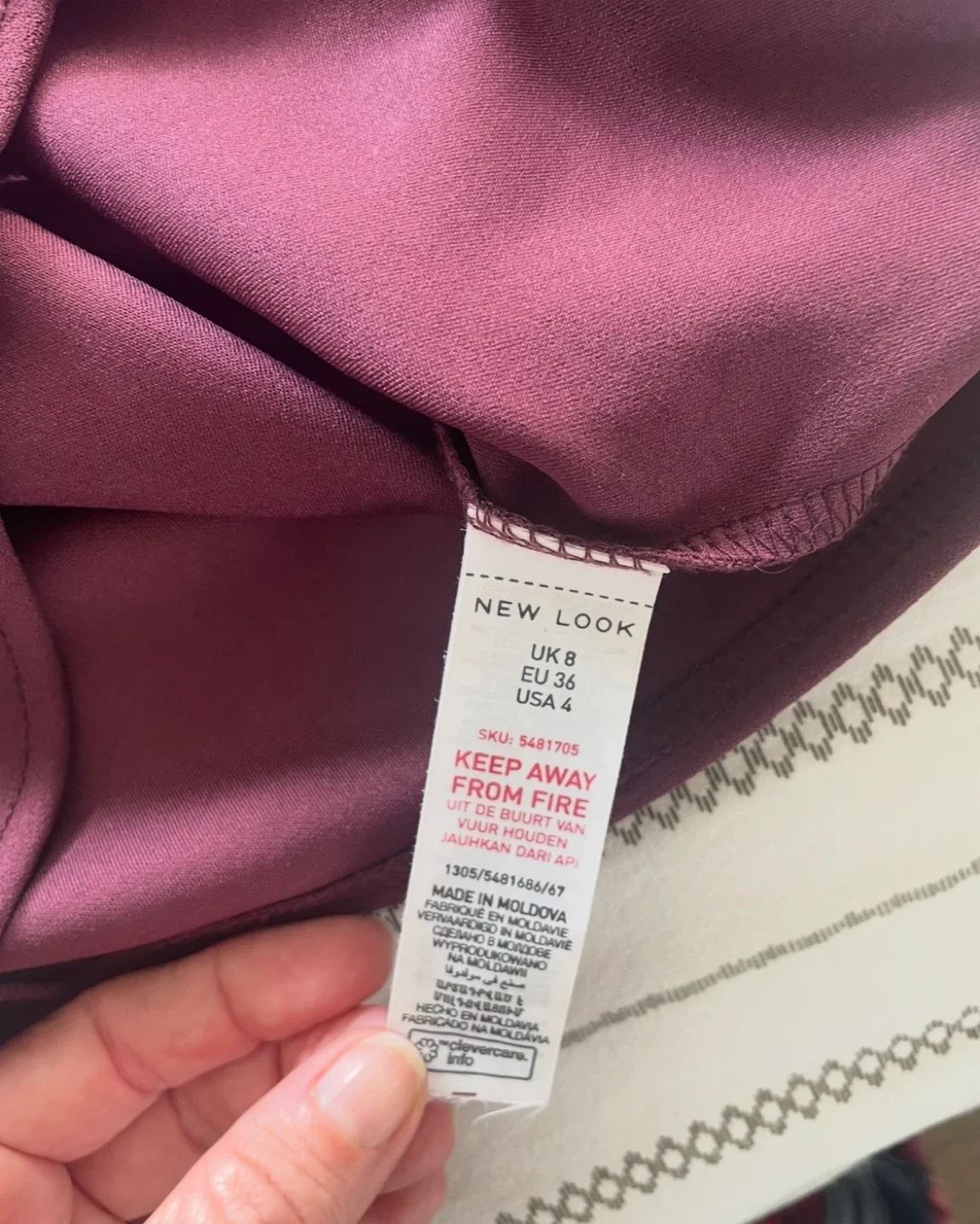 New Look Plum Lace Dress - Size 8 image indicator(7)