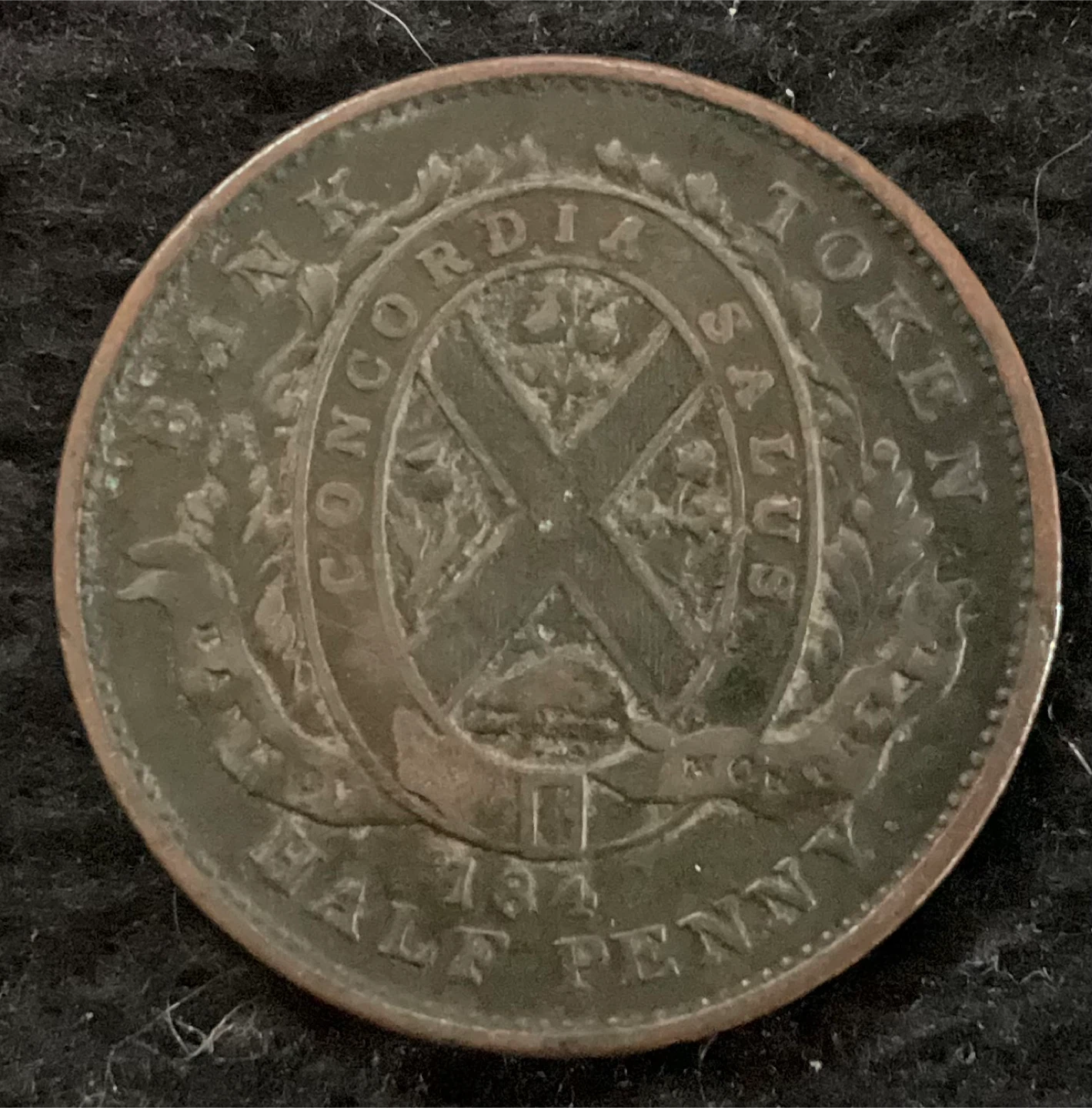 Bank of Montreal 1842 Half Penny Token - photo 3
