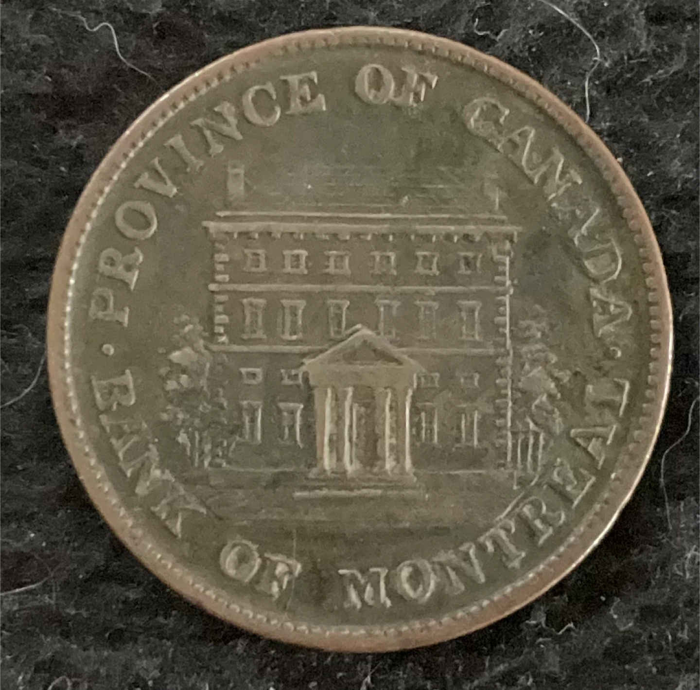 Bank of Montreal 1842 Half Penny Token - photo 2
