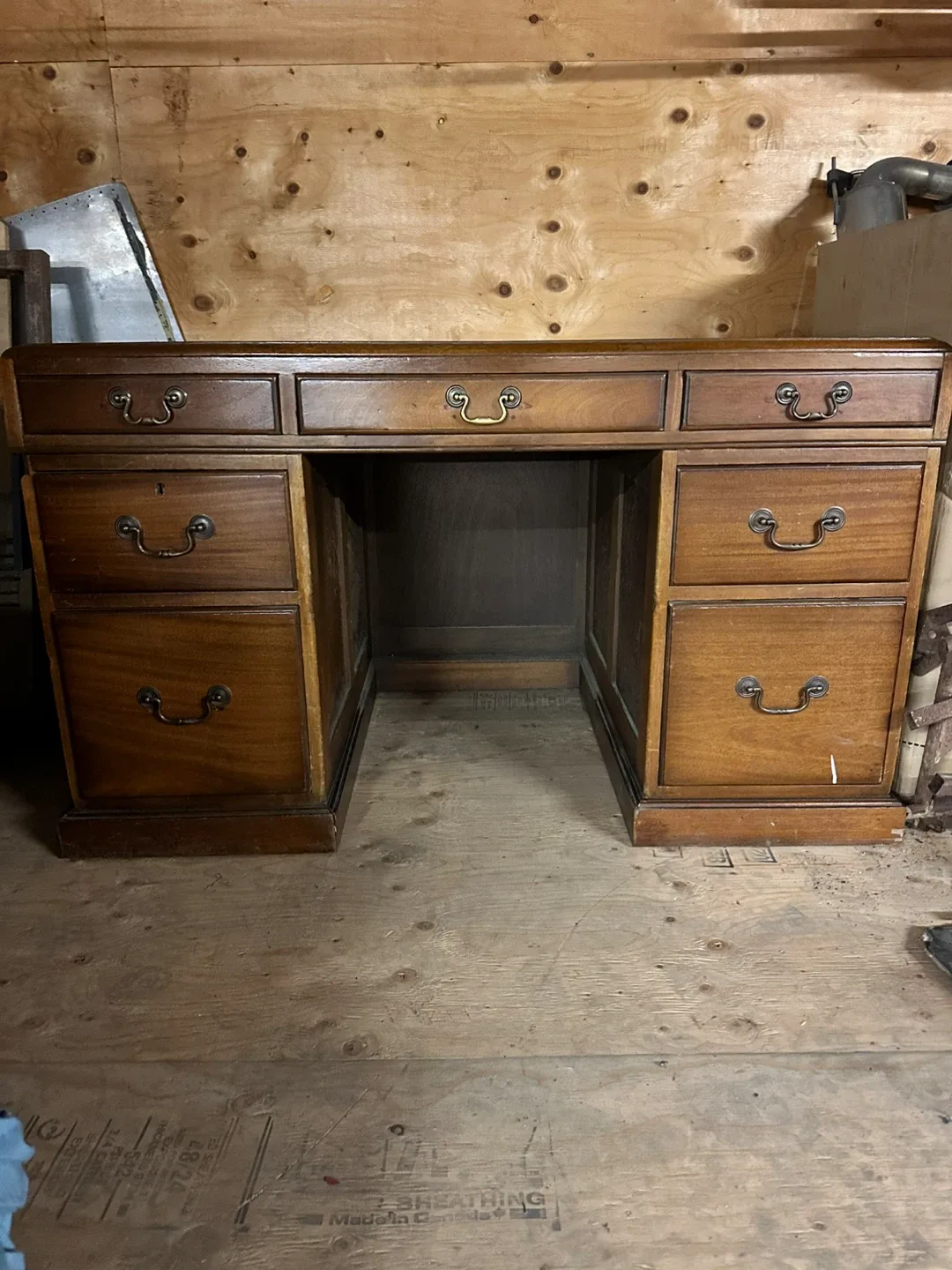 Vintage Wooden Executive Desk image indicator(2)