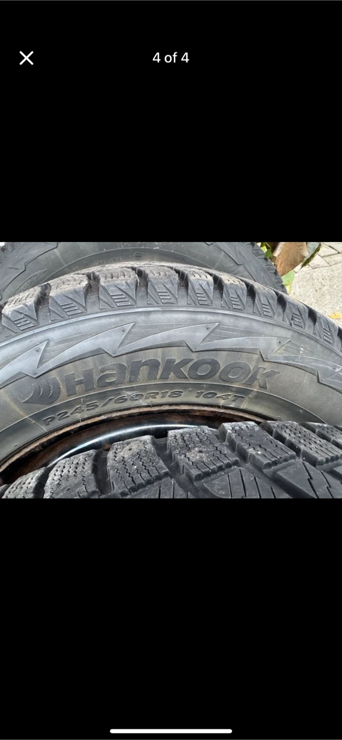 Hankook Winter Tires 245/60R18. With 5 x 114.3 bolt pattern - photo 3