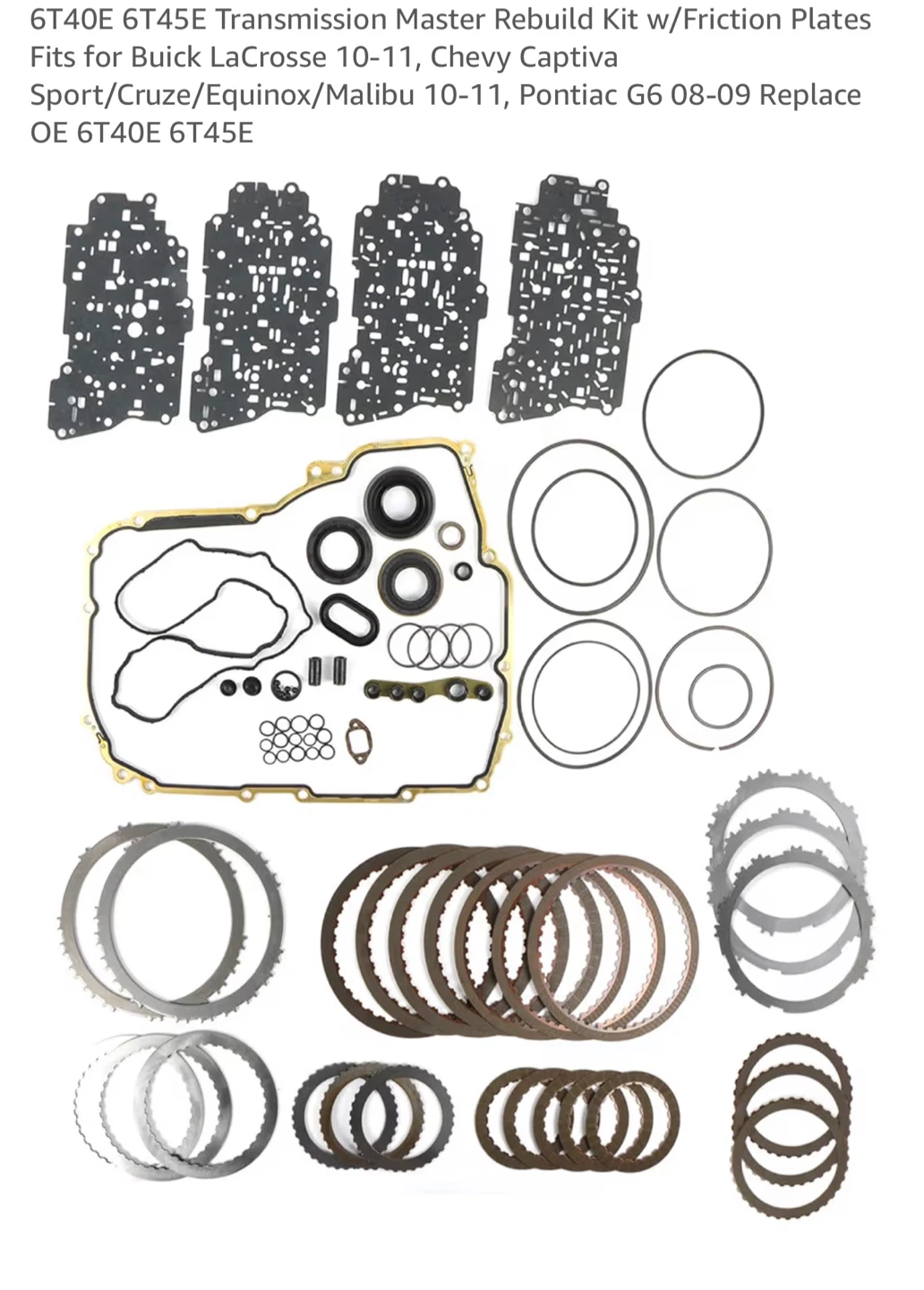 6T40E 6T45E Transmission Master Rebuild Kit