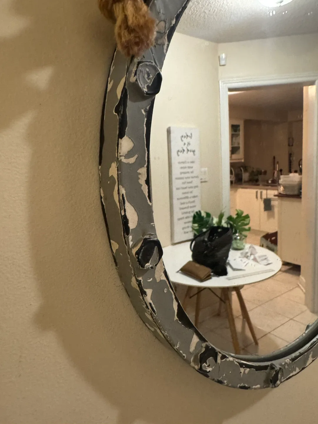 Round Distressed Mirror image indicator(2)