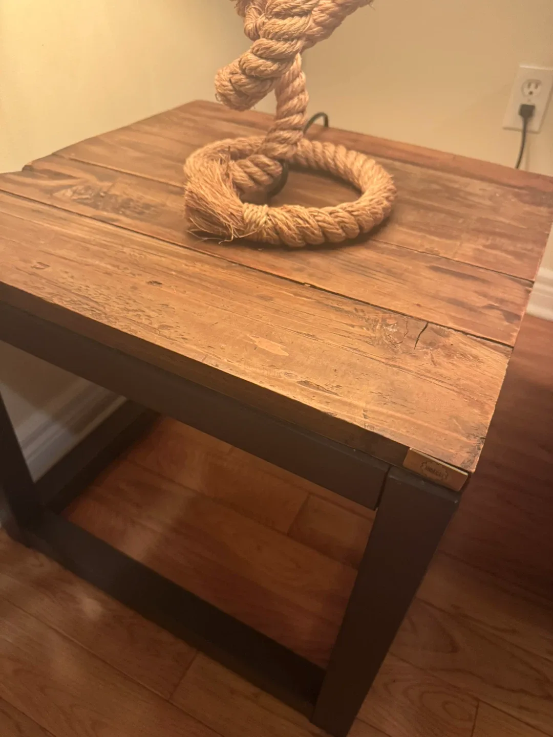 Wood and Metal Accent Table image indicator(3)