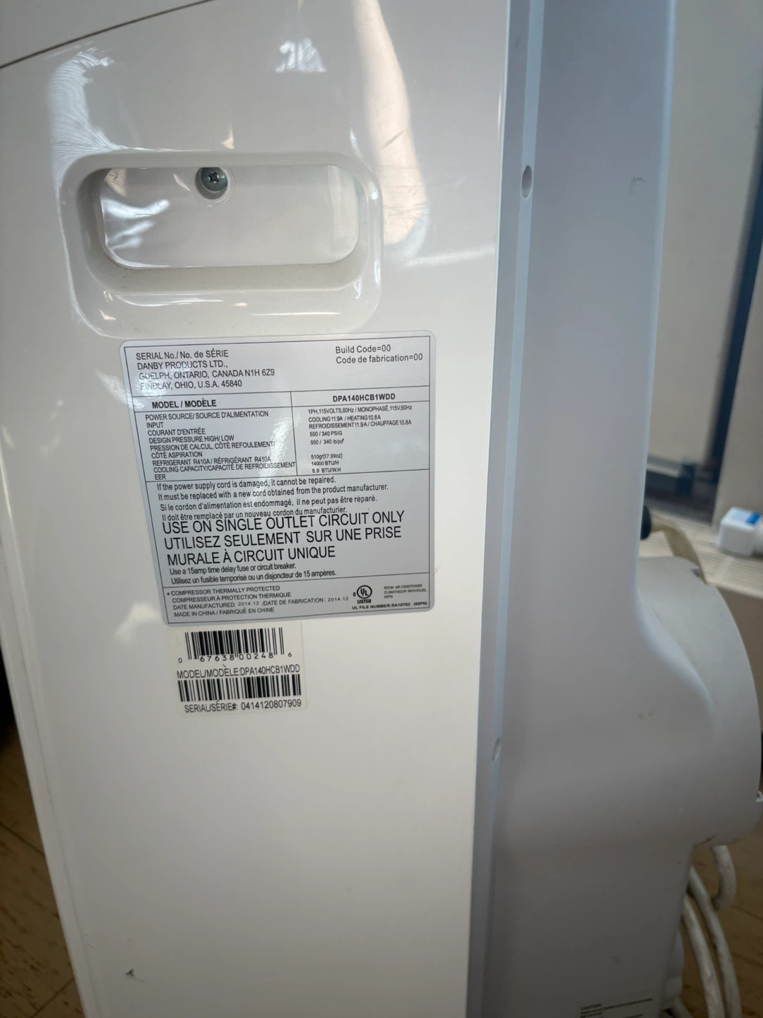 Danby Designer Portable Air Conditioner - photo 3