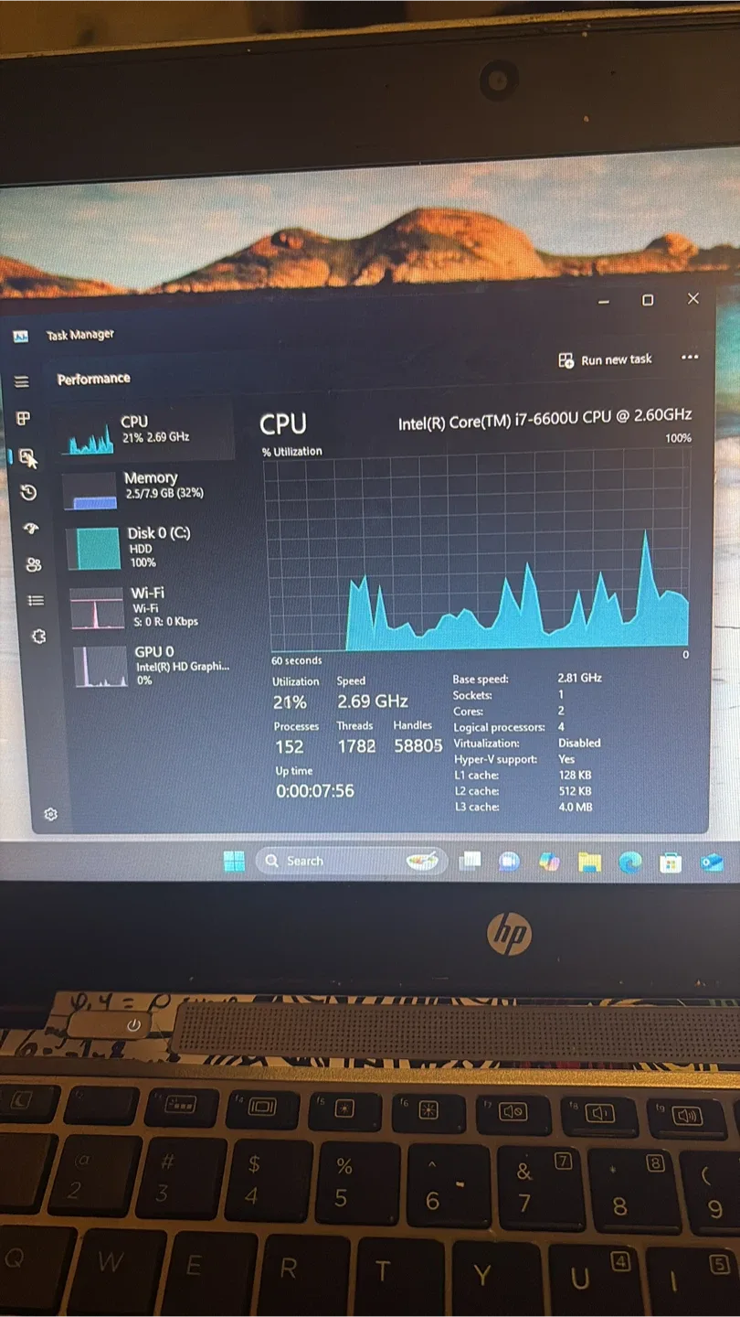 HP Laptop - Intel i7-6600U, 8GB RAM, 500GB HDD image indicator(3)
