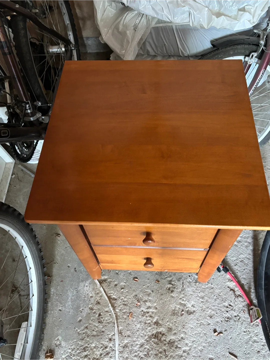 Wooden Nightstand with 2 Drawers image indicator(2)