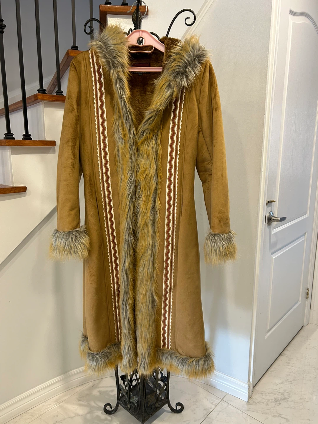 Exchange Irwin Silberman S/P Faux Fur Trim Coat