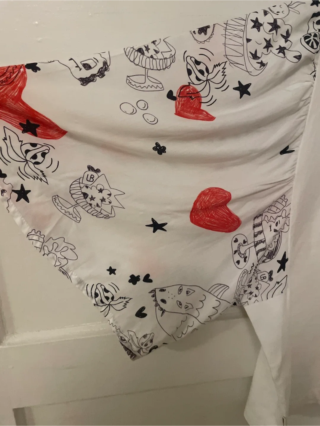 Bimba Y Lola White Printed Sleeve Top - Size S image indicator(3)