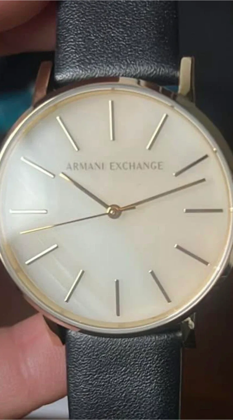 Armani Exchange Watch with Black Leather Strap image indicator(4)