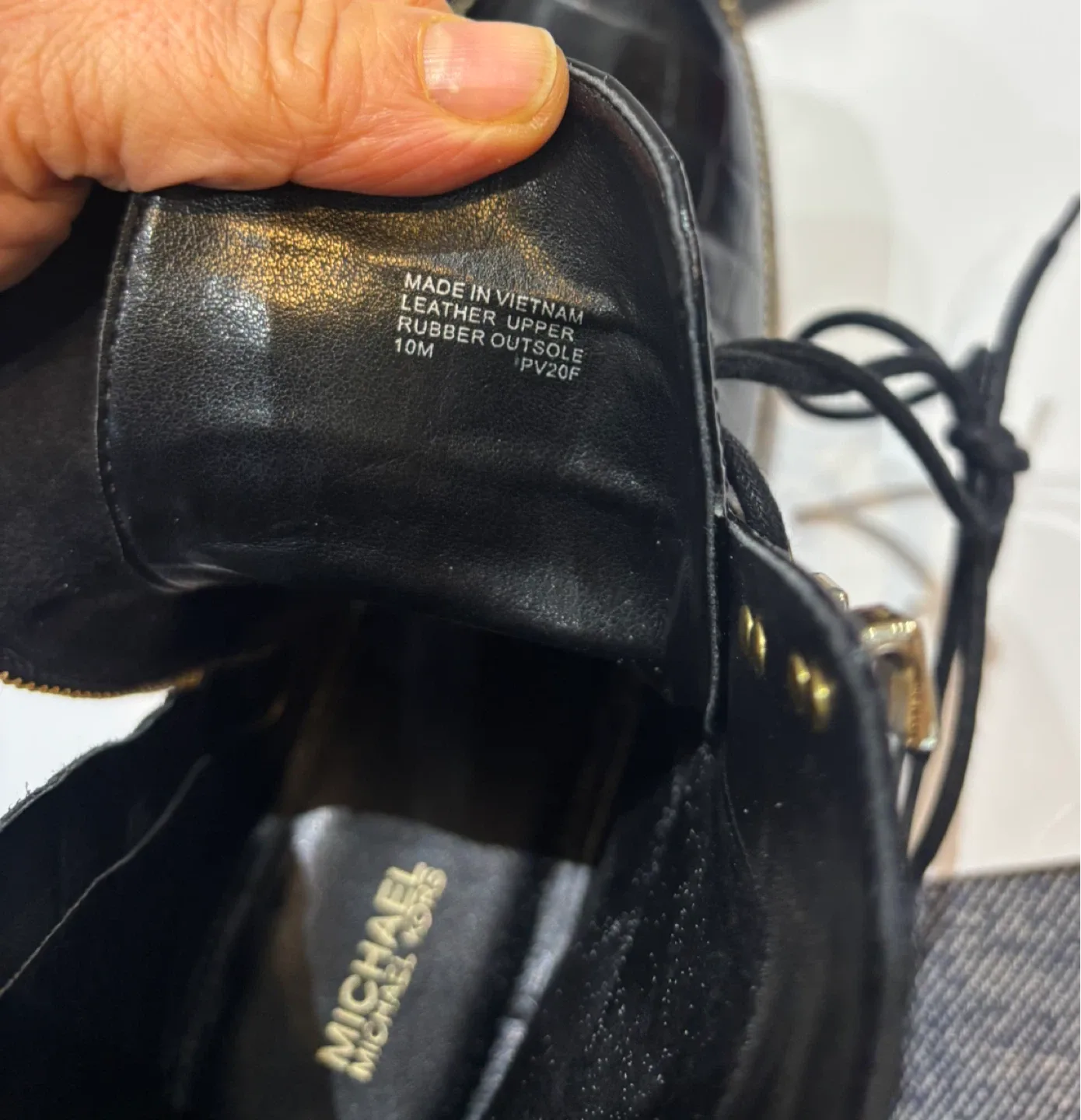 Michael Kors Haskell crocodile Embossed Boots women’s sz 10 image indicator(6)