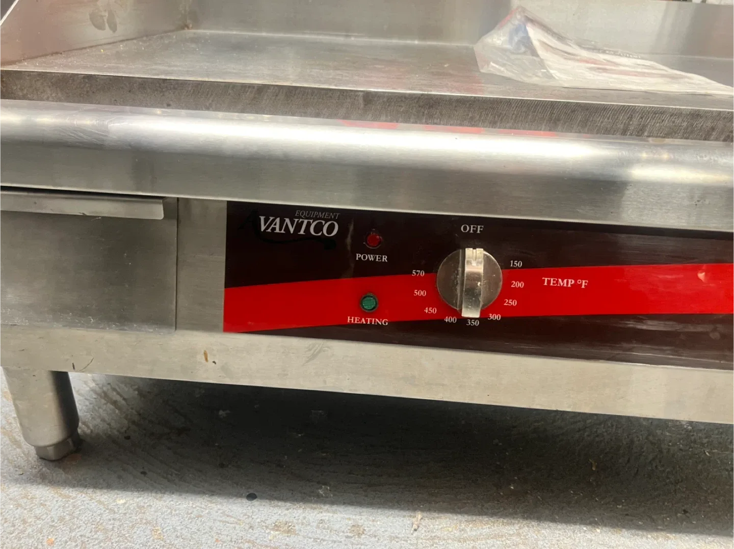 Vantco Electric Griddle image indicator(4)