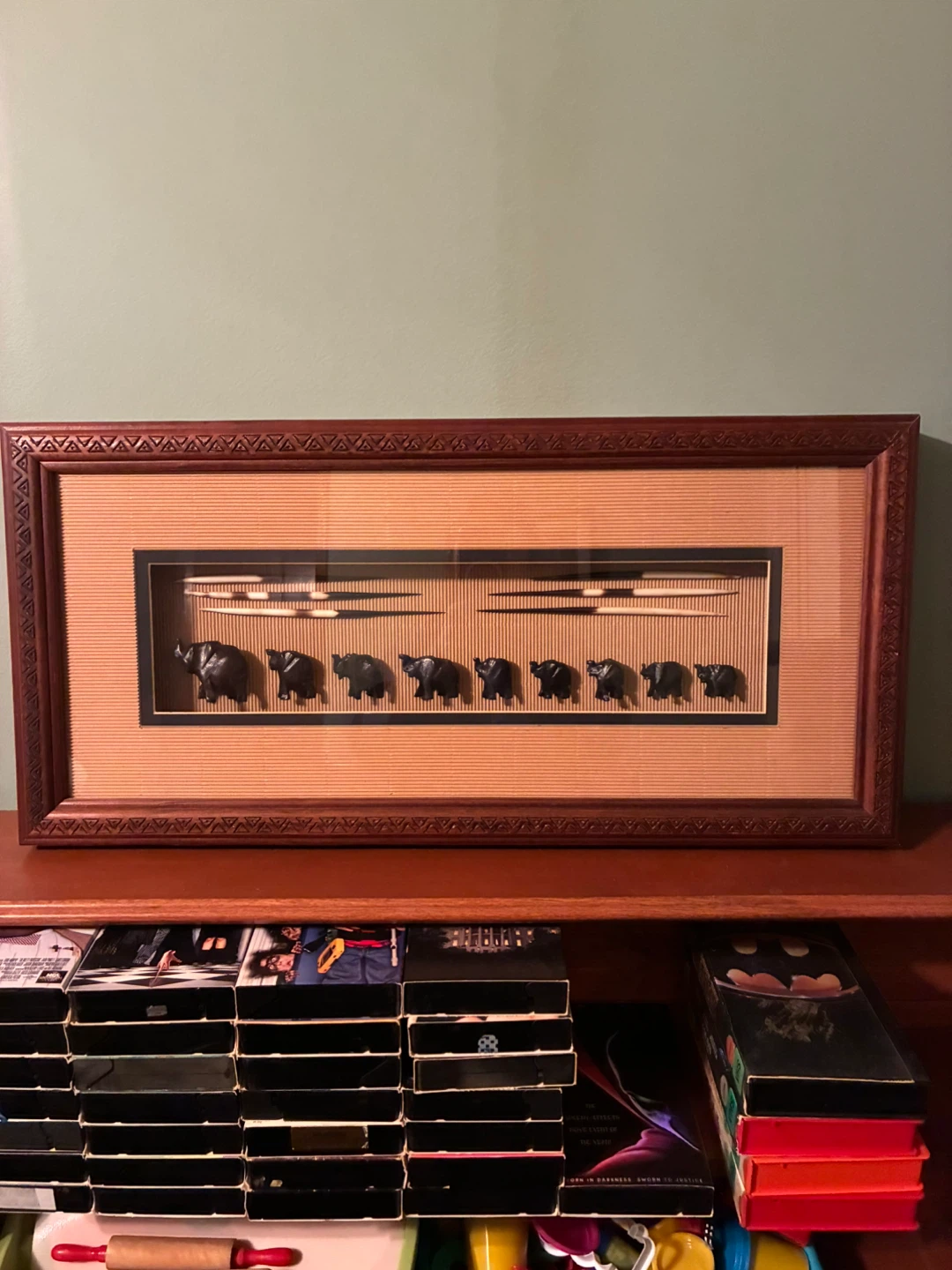 Framed Elephant Art