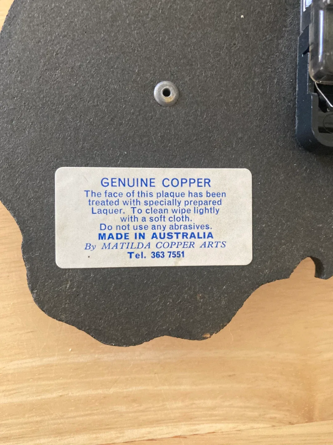 Matilda Copper Arts Australia Clock image indicator(2)