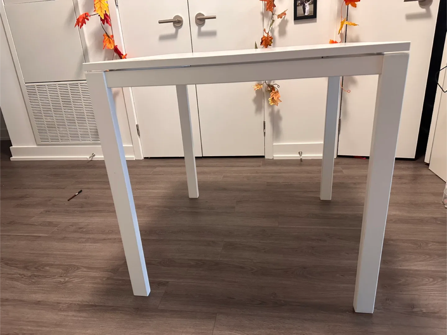 White ikea dining Square Table image indicator(2)